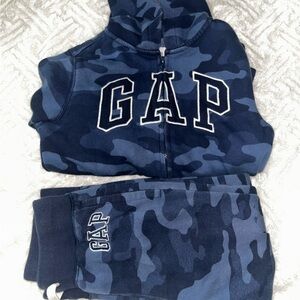 GAP Navy Camo Hoodie and Joggers Set